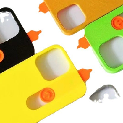 Funny Spoof 3D Printing Sliding Middle Finger Phone Case Toy